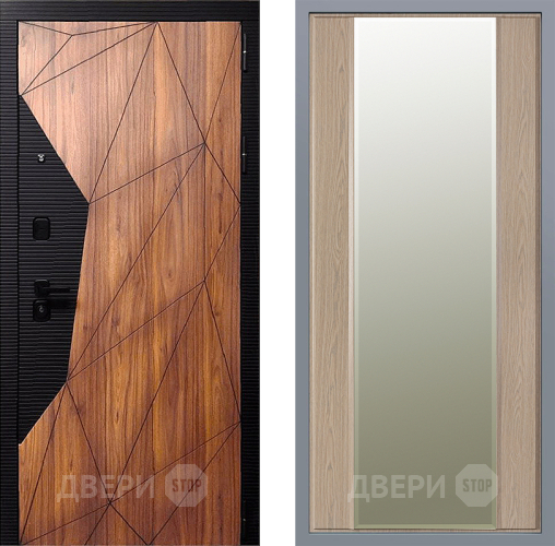 Дверь Заводские двери Морра Зеркало Макси Беленый дуб в Электростали