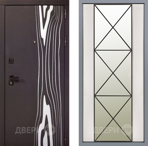 Дверь Заводские двери Леванте Зеркало Перфекто Структурное дерево в Электростали