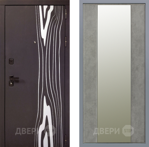 Дверь Заводские двери Леванте Зеркало Макси Бетон темный в Электростали