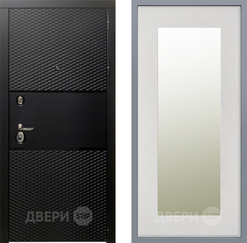 Дверь Заводские двери Тефлон Зеркало Модерн Белый софт в Электростали