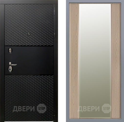 Дверь Заводские двери Тефлон Зеркало Макси Беленый дуб в Электростали