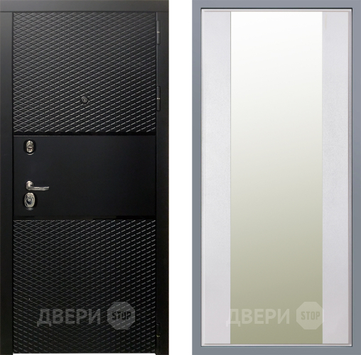 Дверь Заводские двери Тефлон Зеркало Макси Белый шелк в Электростали