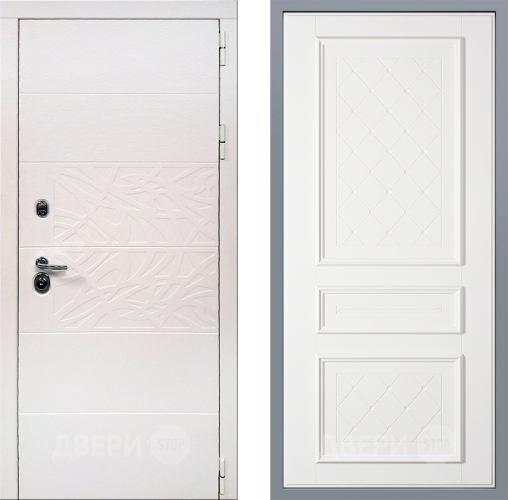 Дверь Заводские двери Дэко Вайт Урбино Белый софт в Электростали