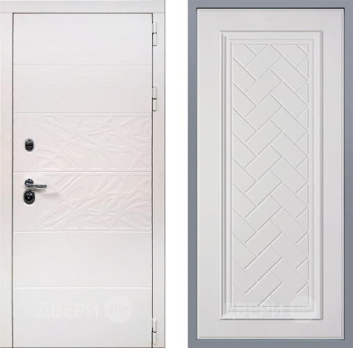 Дверь Заводские двери Дэко Вайт Упра Белый софт в Электростали