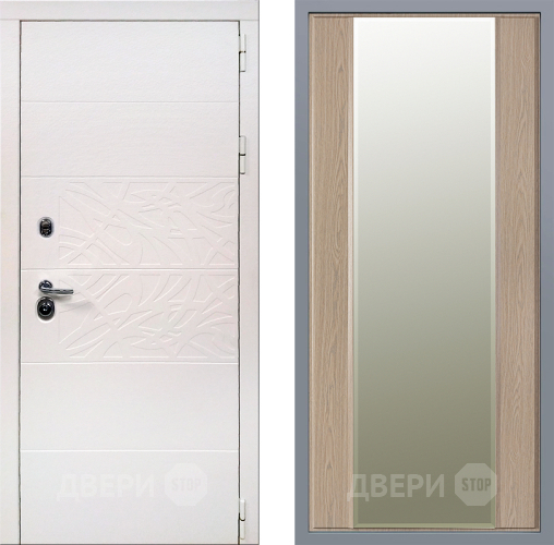 Дверь Заводские двери Дэко Вайт Зеркало Макси Беленый дуб в Электростали
