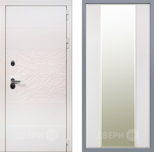 Дверь Заводские двери Дэко Вайт Зеркало Макси Белый матовый в Электростали