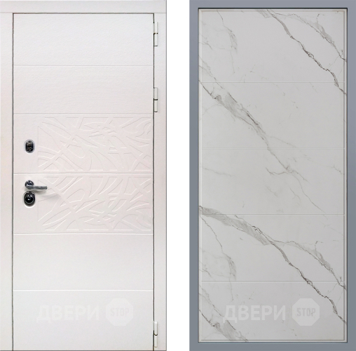 Дверь Заводские двери Дэко Вайт Тривия Мрамор белый в Электростали