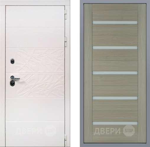 Дверь Заводские двери Дэко Вайт СБ-1 Капучино в Электростали