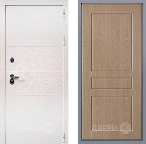 Дверь Заводские двери Дэко Вайт К-2 Беленый дуб в Электростали
