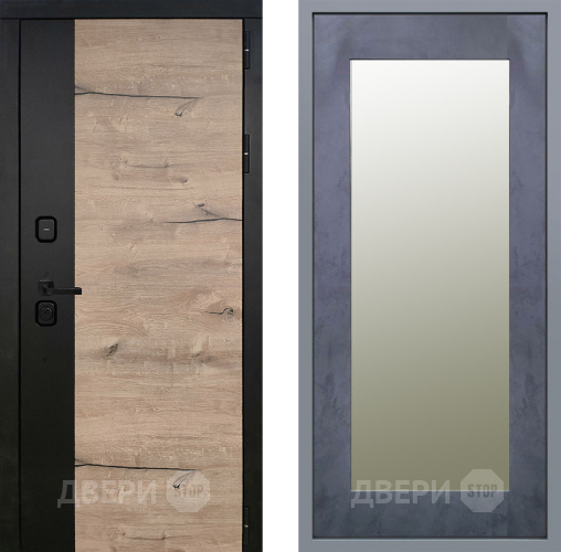 Дверь Заводские двери Ларте Зеркало Модерн Бетон темный в Электростали