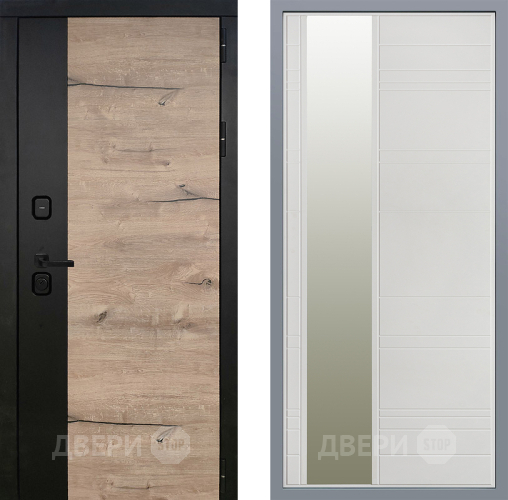 Дверь Заводские двери Ларте Зеркало Лира Белый софт в Электростали