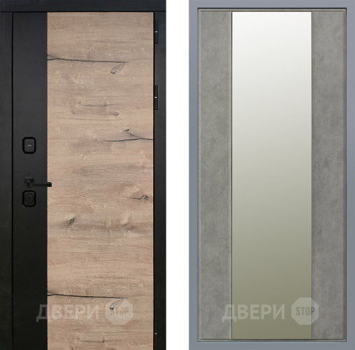 Дверь Заводские двери Ларте Зеркало Макси Бетон темный в Электростали