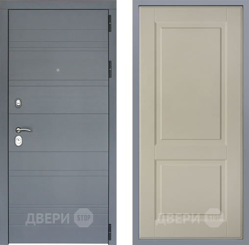 Дверь Заводские двери Лира Софт графит Доррен Шампань в Электростали