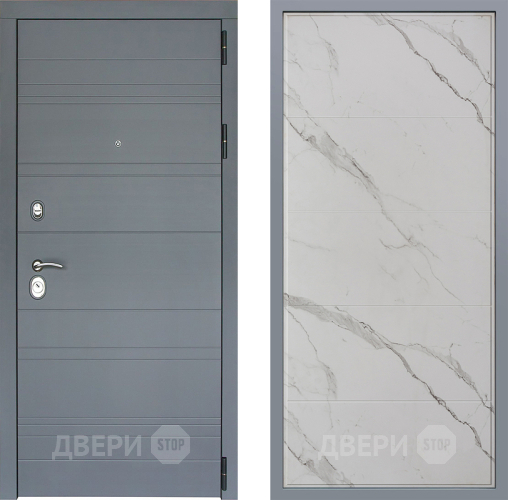 Дверь Заводские двери Лира Софт графит Тривия Мрамор белый в Электростали