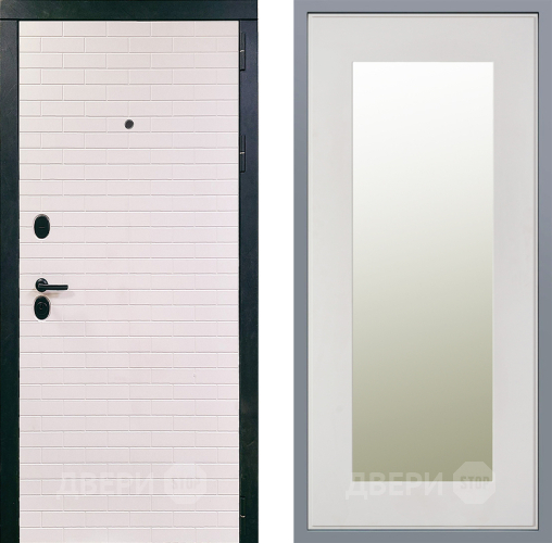 Дверь Заводские двери Сохо Зеркало Модерн Белый софт в Электростали