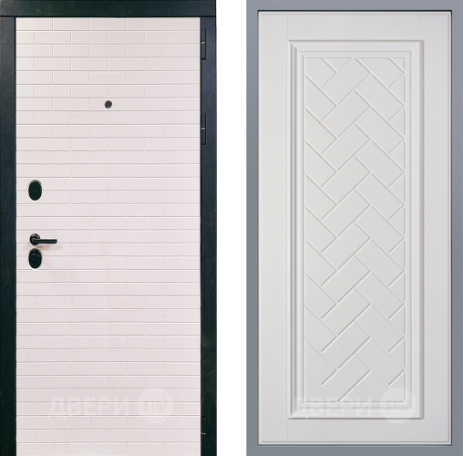 Дверь Заводские двери Сохо Упра Белый софт в Электростали