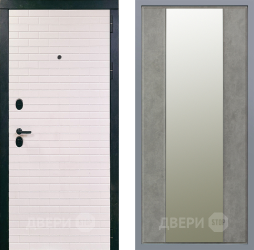 Дверь Заводские двери Сохо Зеркало Макси Бетон темный в Электростали