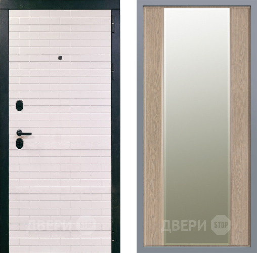 Дверь Заводские двери Сохо Зеркало Макси Беленый дуб в Электростали