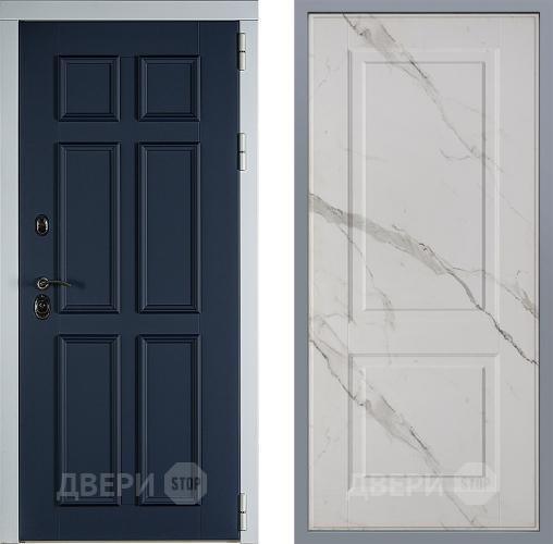 Дверь Заводские двери Стокгольм Доррен Мрамор белый в Электростали