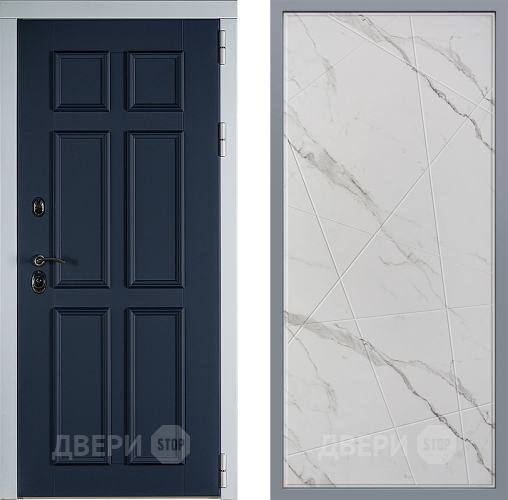 Дверь Заводские двери Стокгольм Флитта Мрамор белый в Электростали