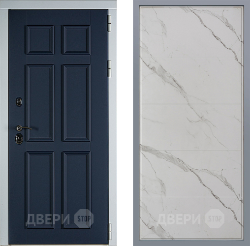 Дверь Заводские двери Стокгольм Тривия Мрамор белый в Электростали