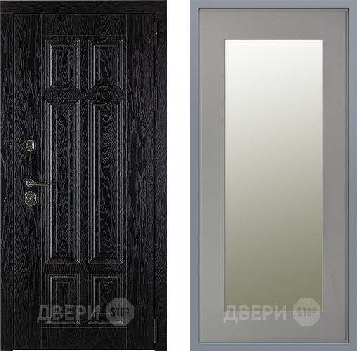 Дверь Заводские двери Мюнхен Зеркало Модерн Грей софт в Электростали