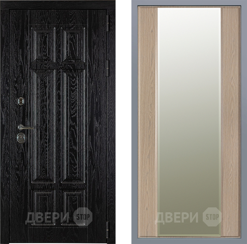 Дверь Заводские двери Мюнхен Зеркало Макси Беленый дуб в Электростали