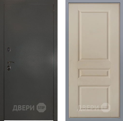 Дверь Заводские двери Эталон 3к антик серебро Стокгольм Шампань в Электростали