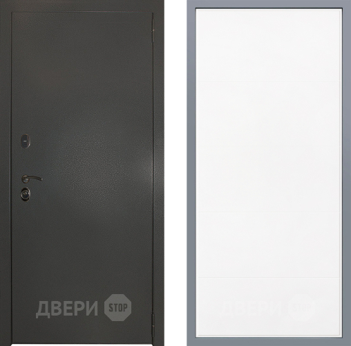 Дверь Заводские двери Эталон 3к антик серебро Тривия Белый софт в Электростали