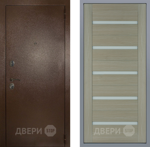 Дверь Заводские двери Эталон 3к антик медь СБ-1 Капучино в Электростали