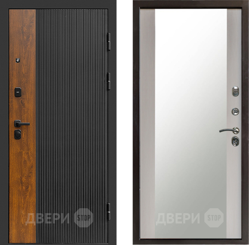 Входная металлическая Дверь Престиж Prestizh Зеркало Лиственница белая в Электростали