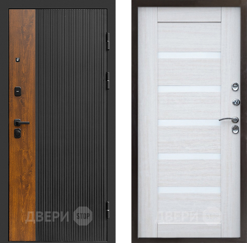 Входная металлическая Дверь Престиж Prestizh Царга Лиственница белая в Электростали