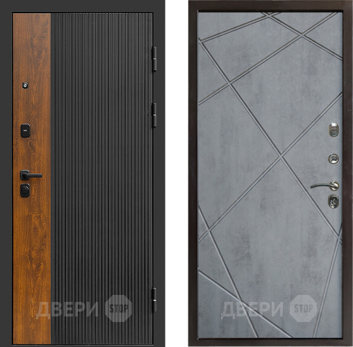 Входная металлическая Дверь Престиж Prestizh Лучи Бетон темный в Электростали