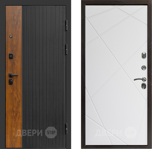 Входная металлическая Дверь Престиж Prestizh Лучи Бетон белый в Электростали