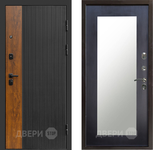 Входная металлическая Дверь Престиж Prestizh Зеркло Пастораль Венге в Электростали