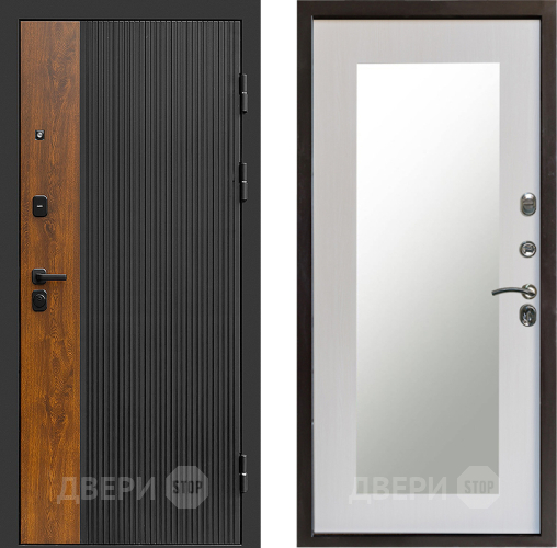 Входная металлическая Дверь Престиж Prestizh Зеркло Пастораль Лиственница белая в Электростали