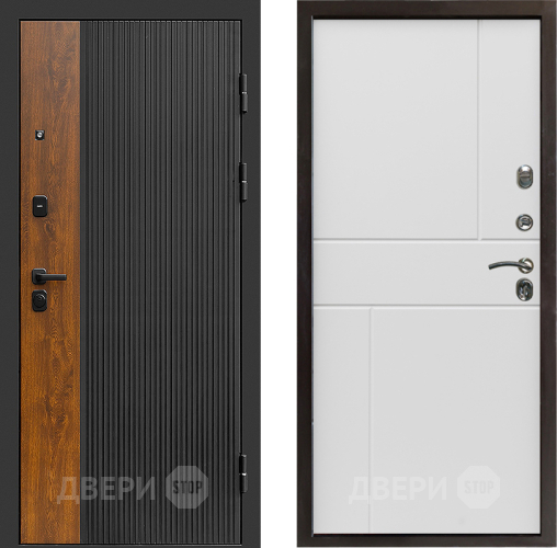 Входная металлическая Дверь Престиж Prestizh Горизонт Бетон белый в Электростали