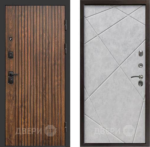 Входная металлическая Дверь Престиж Tvist Лучи Бетон светлый в Электростали