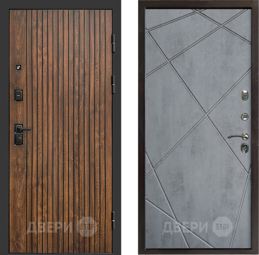 Входная металлическая Дверь Престиж Tvist Лучи Бетон темный в Электростали