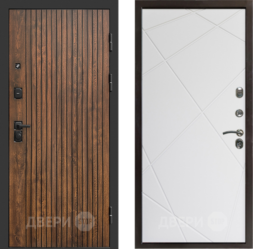 Входная металлическая Дверь Престиж Tvist Лучи Бетон белый в Электростали