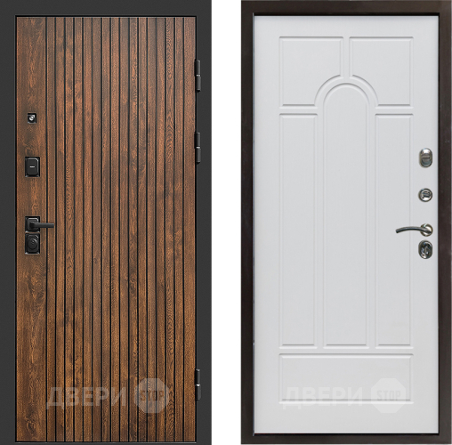 Входная металлическая Дверь Престиж Tvist Арка Белое дерево в Электростали