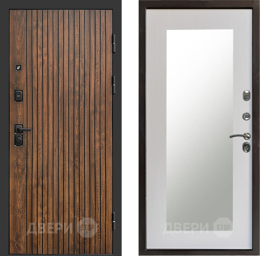 Входная металлическая Дверь Престиж Tvist Зеркло Пастораль Лиственница белая в Электростали