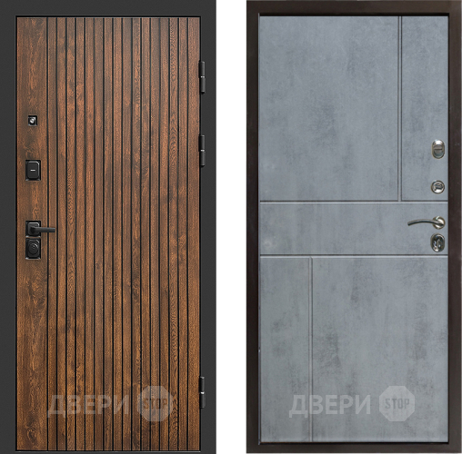 Входная металлическая Дверь Престиж Tvist Горизонт Бетон темный в Электростали