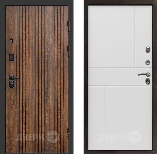 Входная металлическая Дверь Престиж Tvist Горизонт Бетон белый в Электростали