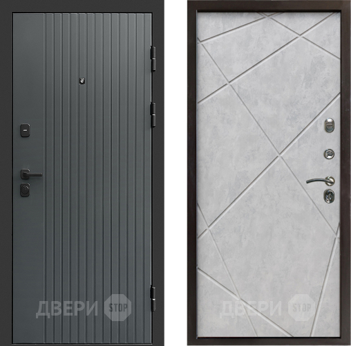 Дверь Престиж Tvist Grey Лучи Бетон светлый в Электростали