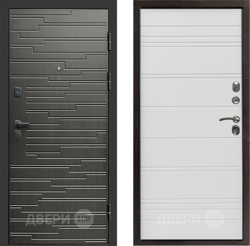 Входная металлическая Дверь Престиж Rivera Line Белый в Электростали