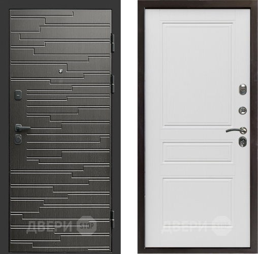 Входная металлическая Дверь Престиж Rivera Классика Лиственница белая в Электростали