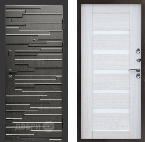 Входная металлическая Дверь Престиж Rivera Царга Лиственница белая в Электростали