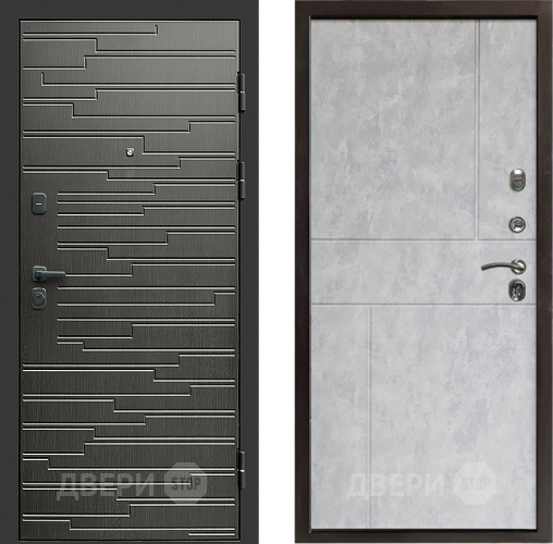 Входная металлическая Дверь Престиж Rivera Горизонт Бетон светлый в Электростали