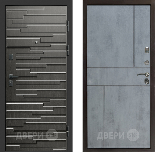 Входная металлическая Дверь Престиж Rivera Горизонт Бетон темный в Электростали